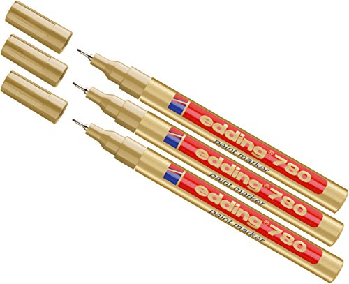 Edding Lackmarker 780, 0,8 mm (3 × Gold)