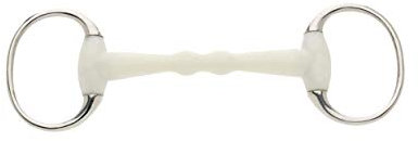 Lorina Flexi Stangen Olivenkopftrense (4.5in / 115mm) (Silber/Weiß)