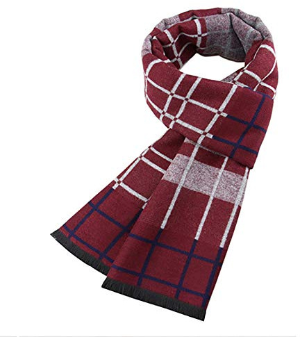 Ueither Uomo Sciarpa Autunno Invernale Termica Calda Morbida Casual Business