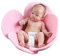 Cojín de baño para bebés, almohadilla de bañera plegable con forma de pétalo de flores Secado rápido Alfombrilla de baño antideslizante Inserto Alfombrilla para asiento de bañera para bebés (pink)