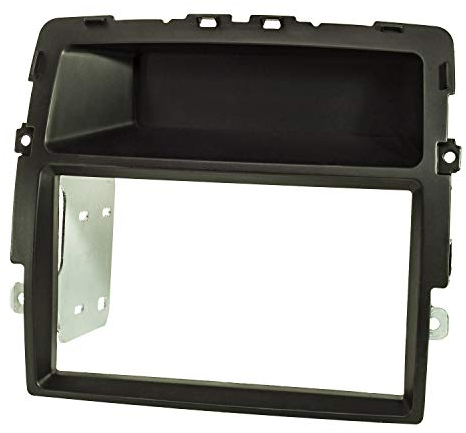 tomzz Audio 2438-022 Doppel DIN Radioblende kompatibel mit Opel Vivaro B Nissan Primastar Renault Trafic II 2011-2014 schwarz ohne Bordcomputer