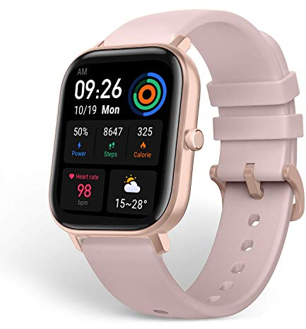 Amazfit GTS Reloj Inteligente Smartwactch Deportivo 14 días de Duración Batería GPS+Glonass Seguimiento Biológico BioTracker™ PPG Frecuencia Cardíaca 5ATM Bluetooth 5.0 iOS & Android (Pink)