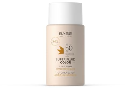 LABORATORIOS Baby – Super Fluid Color Fotoprotector LSF 50 | Sonnencreme für das Gesicht mit Farbe, wasserdicht, für alle Hauttypen, Lichtalterung, Sonnenschutz, 50 ml