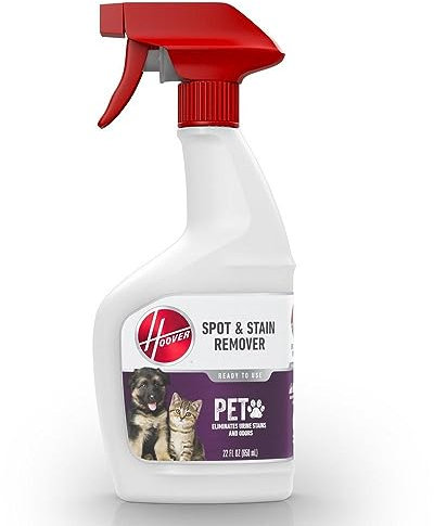 Hoover Paws & Claws Urine Eliminator Spray, Spot and Stain Remover, Pet Formula for Carpet and Upholstery, 22oz Formula, AH31681, White