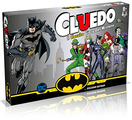 Winning Moves Cluedo Gioco da Tavolo Italiano Barman - Giochi da Tavolo Adulti e Bambini, per 2 a 6 Giocatori, Giochi da Tavolo Bambini 8 Anni