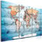 B&D XXL Weltkarte Pinnwand & Vlies Leinwand Bild Landkarte 120x80 cm XXL Bilder mit Kork Rückwand 3 Teilig Kunstdruck Korktafel Korkwand Memoboard Pinboard Wandbilder Karte Holz