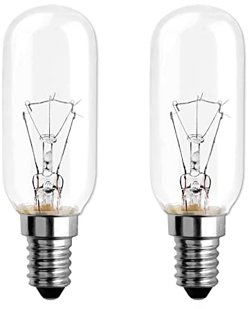 SCNNC Cooker Hood Light Bulbs 220V 40W, Warm White 2700K, 360° Beam Angle, E14 T22 Incandescent Bulb Dimmable for Cooker Hood, Extractor Fan, Sewing Machine, Desk lamp, 2 Pack