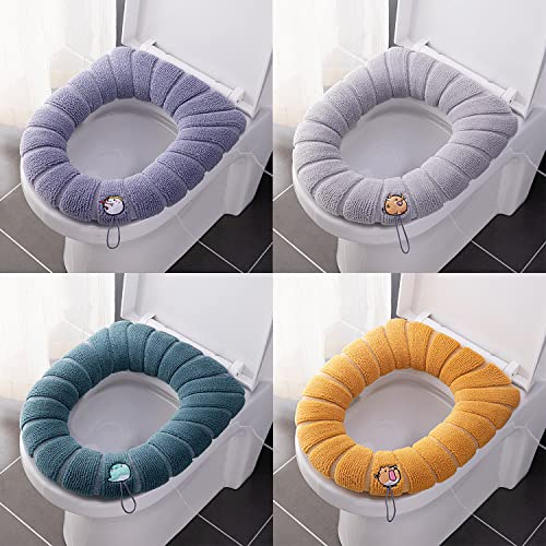 WDOPEN WC Sitzbezüge WC-Sitz Wc Sitzwärmer Kissen Für Badezimmer,Wärmer Verdickte Toiletten Sitzbezug Sitz Abdeckung für Universal Toilettensitz, waschbar(4Pcs)