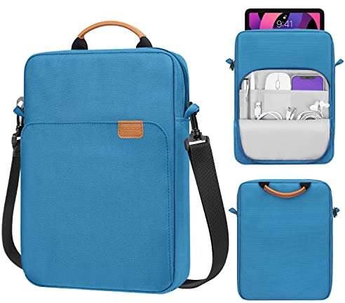 MoKo 9-11 Funda Compatible con Galaxy Tab S9 11 2023, iPad Pro 11 M2 2022-2018, iPad 10 10,9 2022, iPad Air 5/4 10,9 2022, Galaxy Tab S8/A8/A7 2022, iPad 9/8/7 10,2, iPad 9,7, Pavo Real Azul