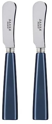 SABRE PARIS - Icône 2Pc Butter Knife Set - Butter Spreader - Stainless Steel Knife - Midnight Blue