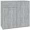 vidaXL Sideboard Kommode Anrichte Schrank Beistellschrank Mehrzweckschrank Standschrank Flurschrank Grau Sonoma 80x36x75cm Holzwerkstoff