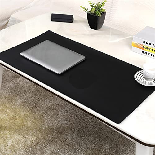 Lifup Wasserdicht PU Leder Schreibtischunterlage Rutschfeste Mauspad für Büro und Zuhause Einseitig Schwarz 60x50cm