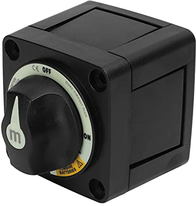 Yctze Batterieschalter, 300A Schwerlast 3 Positionen Batterie Isolator Trennschalter, Power Kill Schalter für RV Boot, Batterie Wahlschalter, Batterie Abschalt Schalter