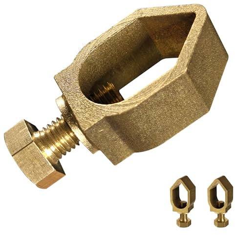 2PCS Pure Copper 5/8-Inch Direct Burial Copper Ground Rod Clamps Grounding Clamp,5/8