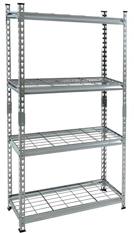 ESTEXO ESTEXO Steckregal Lagerregal Werkstattregal mit Gitterboden Schwerlastregal Kellerregal (150x75x30 cm)