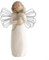 Zoegneer Engel-Ornament, Holzimitat, Kunstharz, Basteln, Heimdekoration für Weihnachten, Familienessen, Partys im Freien, Schlafzimmer (stehend mit Flügeln)