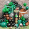 Luftballons Fußball Schwarz Grün Luftballon Girlande Fussball Ballon Girlande Grün Braun Latex Partyballons mit Explosion Stern Fußball Folienballon für Kinder Junge Geburtstag Party Fußball Deko