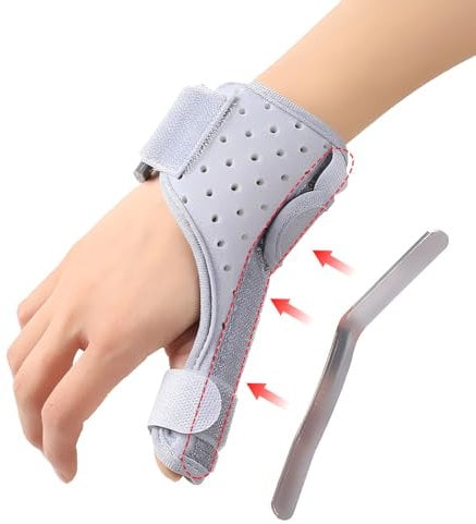 AUSYIWI Daumenschiene für Rechts & Links, Daumenorthese mit Metallschienen in Universalgröße, Rhizarthrose Daumenbandage für Arthritis, Sehnenscheidenentzündung, Verstauchungen (Grau)