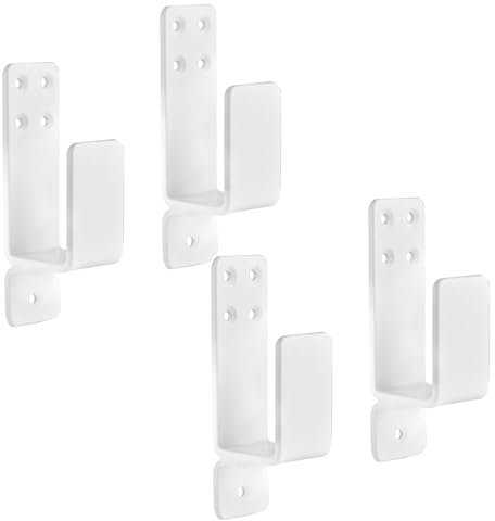 4 Stück U Winkel Halterung Metall Türstangen-Halterungen für Sicherheit zu Hause,Scheune, Schuppen, Garage mit Schraube