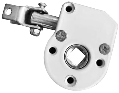 Metall-Markisen-Kurbelgetriebe-Sonnenblenden, Teile, leicht, 360-Grad-Drehgelenk, Aluminiumlegierung, weiße Farbe, Schneckengetriebe