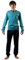 ARTIGIANI DEL PIGIAMA Pigiama Manica Lunga Pantalone Lungo 100% Cotone Makò modello Serafino maniche con polsino e Pantaloni con polsino e taschino posteriore (IT, Numero, 48, Regular, Regular, Unico)