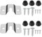 Halterung, 2 Sätze Dartscheiben-Wandhalterungen, Dartscheibe Wand Aufhängen Halterung Set, Dartscheibe Zubehör Aufhänger, für Steeldartboards