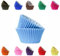 Lot de 50 caissettes colorées en papier sulfurisé pour cupcakes et muffins - 50 mm - Bleu ciel
