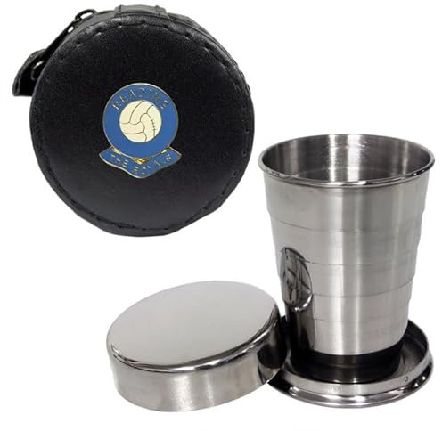 Knight 2oz Collapsible Drinking Cup with Leather Reading Football Club Case