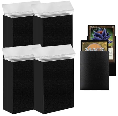200 Sheets 66 x 91mm Standard Size Soft Card Sleeves [Black], Trading Card Magic The Gathering Sleeves Compatible with MTG, TCG, PKM Etc Game Cards