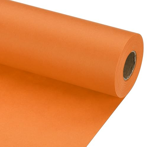 PATIKIL Geschenkpapier, 38cm x 20m 70 GSM Geschenkpapier Rolle Geschenkpapier Einfarbig Packpapier Wrapping Paper für Poster Pinnwand Geschenkverpackung, Orange