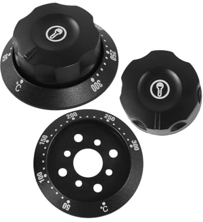 OFFSCH Perilla De Termostato 2 Piezas Para Horno y Freidora, Dial De Control Térmico De Temperatura 50-300, Perillas De Repuesto Para Estufa De Gas y Microondas