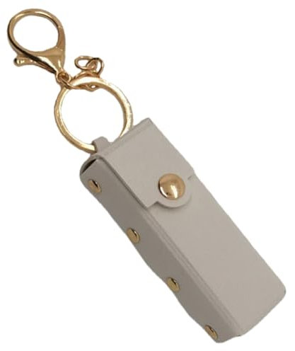 HUAJINGKEJI Modeschmuck, Lippenstift-Schlüsselanhänger, Leder, Lippenstift-Tasche, Anhänger für Damen, tragbares Lipgloss-Etui für Reiserucksack, 9*3cm, Kunstleder
