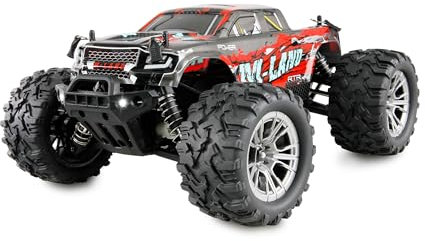 M-Land Monstertruck, RC ferngesteuert, 48km/h 4WD 1:16 RTR rot inkl. Fernsteuerung, Akku, Ladekabel