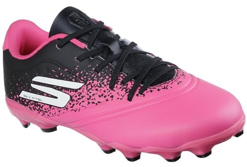 Skechers Kids Juniors Firm Ground Football Boots Black/Pink 4 UK Child