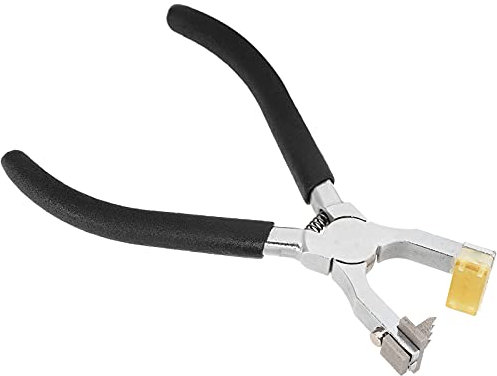 Leather Hand Tools Stainless Steel Flat Nose Chisel Pliers - Sewing Hole Puncher for Belts, Shoes, Wallets - with Punch Needle Set and Gasket