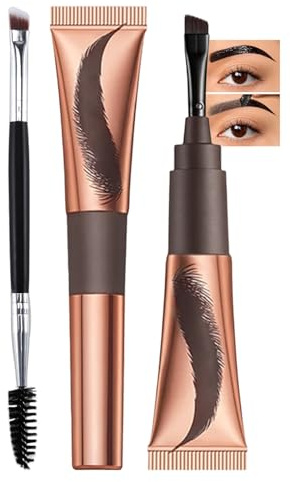 Erinde Augenbrauenfarbe Gel, Tattoo Brow Gel Tint, Peel Off Eyebrow, Wasserfest & Farbbeständig, Hochpigmentiert, Langanhaltender Effekt, Mit Augenbrauenbürste #01ESPRESSO