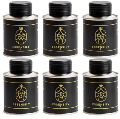 Olio Extravergine di Oliva 100 ml – Mini Bottiglia – Bomboniere e Regali Aziendali – Essensily (6 Pezzi)