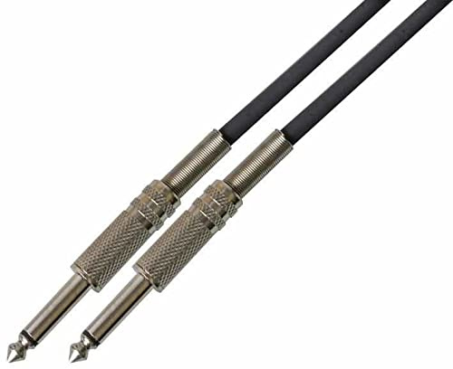 Pulse PLS00145 6.35 mm (1/4 Inches) Mono Jack to Jack Guitar Lead, 5m, Black