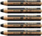 STABILO - Buntstift, Wasserfarbe & Wachsmalkreide - woody 3 in 1-5er Pack - schwarz