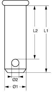 Steckbolzen 1.4401 6mm x 16mm