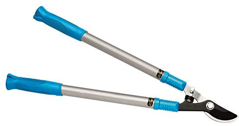 Tijeras de Podar a Dos Manos Telescópicas 63R - Empuñadura Ergonómica - Corte Bypass Muy Preciso - Tijera de Podar Fabricada con Acero al Carbono Teflonado - Indicada para Setos y Césped - Altuna