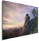 Feeby Bilder Landschaft Burg XXL 120x80 cm Wohnzimmer Schlafzimmer Büro Flur Küche Wandbilder Modern Bild auf Leinwand Wanddekoration Kunstdruck Design Sonnenuntergang Bäume