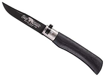 OLD BEAR - 312.M - Couteau Total Black Virole Grise Taille M