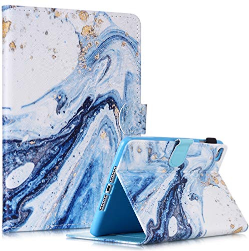Fancity Case for iPad Mini, Protective Cover with Stand, Card Slot, Pencil Holder - PU Leather Smart Auto Wake/Sleep Case for 7.9 Inch iPad Mini 5/4/3/2, Blue Sand