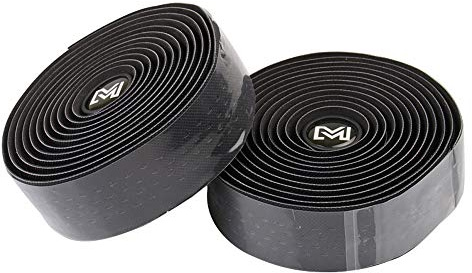 VOANZO Fahrradlenkerband, Mountainbike, Lenkerband, Leder, Schwarz, Länge: ca. 2,1 m, Breite: 30 mm