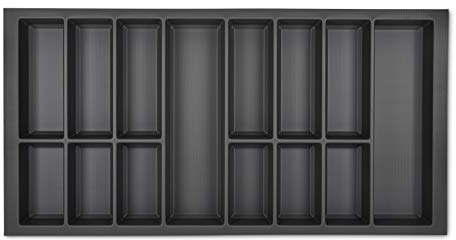 Orga-Box VII Design Besteckeinsatz basaltgrau 926 x 474 mm Schubladeneinsatz für Siematic Schüller Küchen uvm. mit 100er Korpus