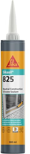 Sika Sikasil 825 Silicone Sealant, Beige, 380 ml | Excellent Adhesion – Internal And External Sealing Use