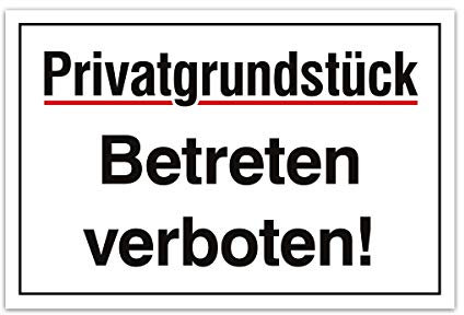 Aluverbund Hinweis Schild 30x20cm Wetterfest Kratzfest Rostfrei UV beständig - Betreten verboten