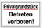 Aluverbund Hinweis Schild 30x20cm Wetterfest Kratzfest Rostfrei UV beständig - Betreten verboten