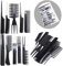 PLASTIFIC 10Pcs Hairdressing Comb Set Hair Styling Pro Kit Professional Barber Salon Gift Black Colour Set - Portable Set Hair Care Style Accessory Comb for Women Men